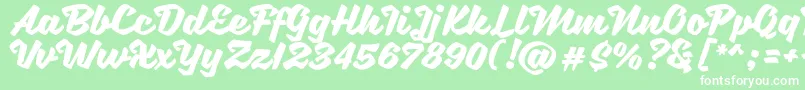 SweetSorrow-Schriftart – Weiße Schriften auf grünem Hintergrund