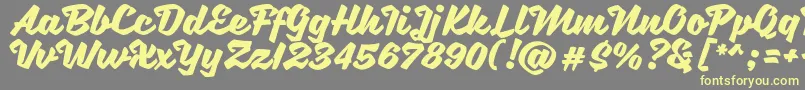 SweetSorrow Font – Yellow Fonts on Gray Background