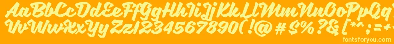 SweetSorrow Font – Yellow Fonts on Orange Background