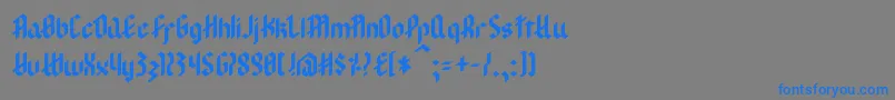 ModernGoth Font – Blue Fonts on Gray Background