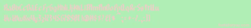 ModernGoth Font – Pink Fonts on Green Background