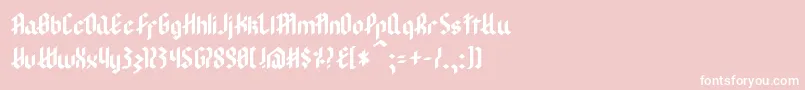fuente ModernGoth – Fuentes Blancas Sobre Fondo Rosa