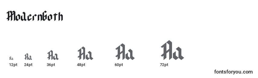 ModernGoth Font Sizes