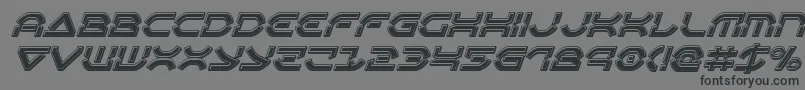 Oberondeuxbevelital Font – Black Fonts on Gray Background