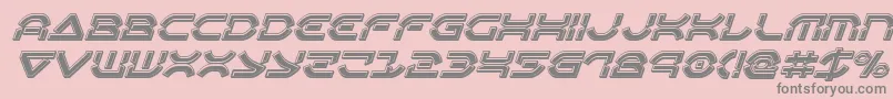 Oberondeuxbevelital Font – Gray Fonts on Pink Background