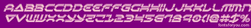 Oberondeuxbevelital Font – Pink Fonts on Purple Background