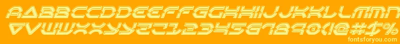 Oberondeuxbevelital Font – Yellow Fonts on Orange Background