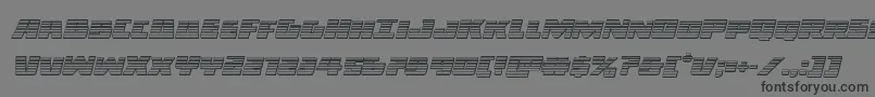 フォントDarkalliancechromeital – 黒い文字の灰色の背景