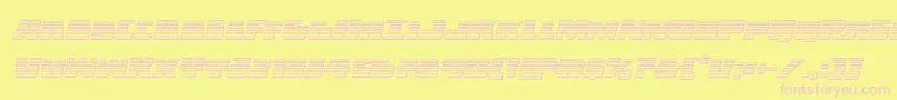 Шрифт Darkalliancechromeital – розовые шрифты на жёлтом фоне