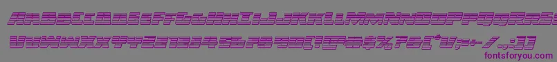 Шрифт Darkalliancechromeital – фиолетовые шрифты на сером фоне