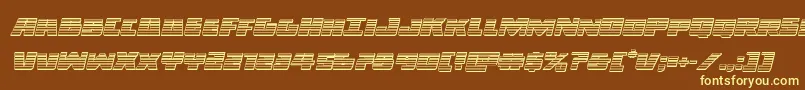 Darkalliancechromeital-fontti – keltaiset fontit ruskealla taustalla