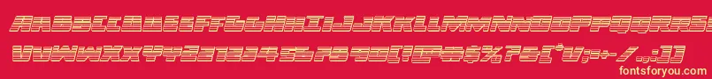 Darkalliancechromeital Font – Yellow Fonts on Red Background