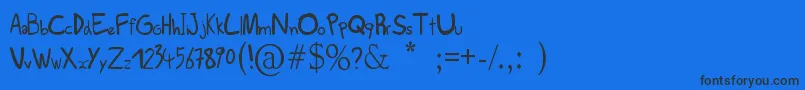 Scribs Font – Black Fonts on Blue Background