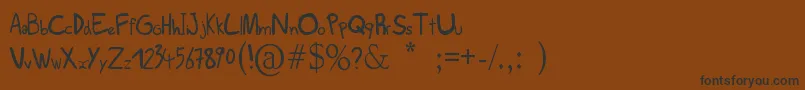 Scribs Font – Black Fonts on Brown Background