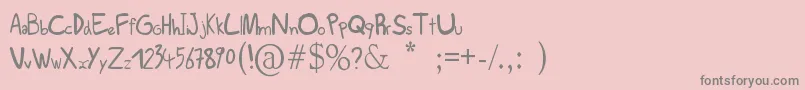 Scribs Font – Gray Fonts on Pink Background