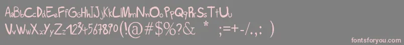 Scribs Font – Pink Fonts on Gray Background