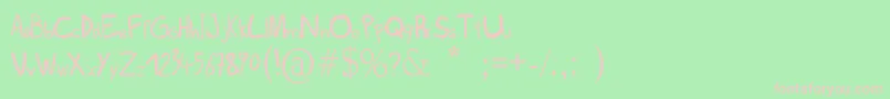 Scribs Font – Pink Fonts on Green Background