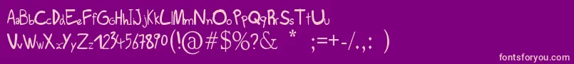 Police Scribs – polices roses sur fond violet