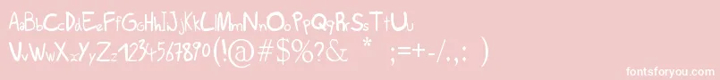 フォントScribs – ピンクの背景に白い文字
