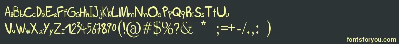 Scribs Font – Yellow Fonts on Black Background