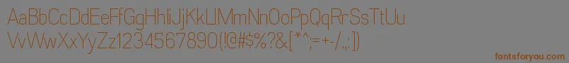 AkazanltRegular Font – Brown Fonts on Gray Background