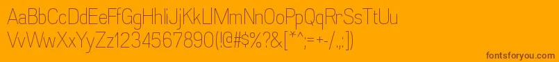 AkazanltRegular Font – Brown Fonts on Orange Background