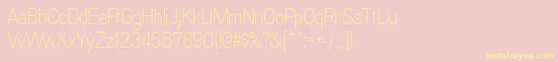 Police AkazanltRegular – polices jaunes sur fond rose