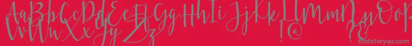 Violette Font – Gray Fonts on Red Background