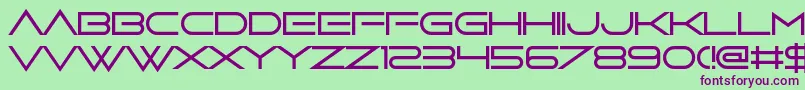 BottomBrazil Font – Purple Fonts on Green Background