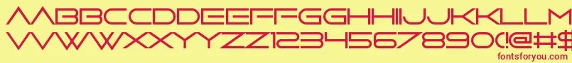 BottomBrazil Font – Red Fonts on Yellow Background