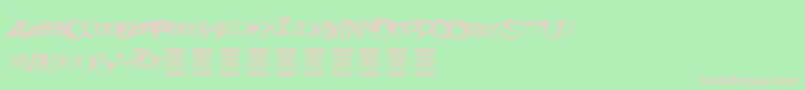 VtksTotalflexdisturbed-fontti – vaaleanpunaiset fontit vihreällä taustalla