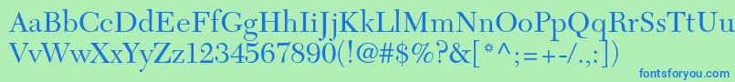 Newcaledonialtstd Font – Blue Fonts on Green Background