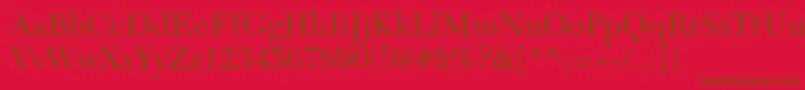 Newcaledonialtstd Font – Brown Fonts on Red Background
