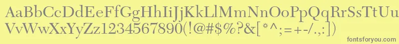Newcaledonialtstd Font – Gray Fonts on Yellow Background