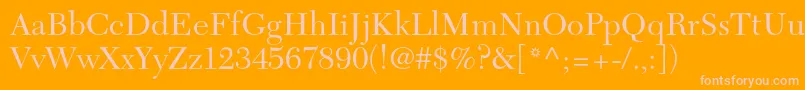 Newcaledonialtstd Font – Pink Fonts on Orange Background