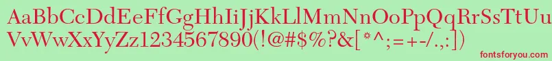 Newcaledonialtstd Font – Red Fonts on Green Background