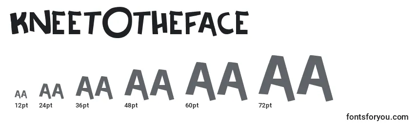 KneeToTheFace Font Sizes