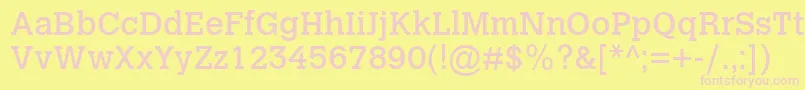 CalvertMt Font – Pink Fonts on Yellow Background
