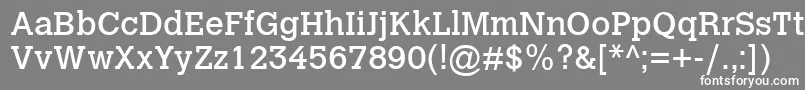 フォントCalvertMt – 灰色の背景に白い文字