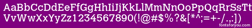 フォントCalvertMt – 紫の背景に白い文字