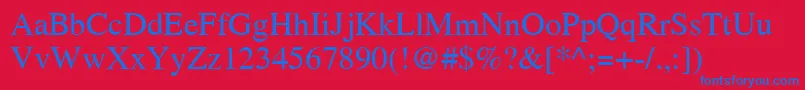 CyrillictimesMedium Font – Blue Fonts on Red Background