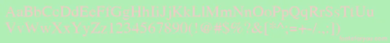 CyrillictimesMedium Font – Pink Fonts on Green Background