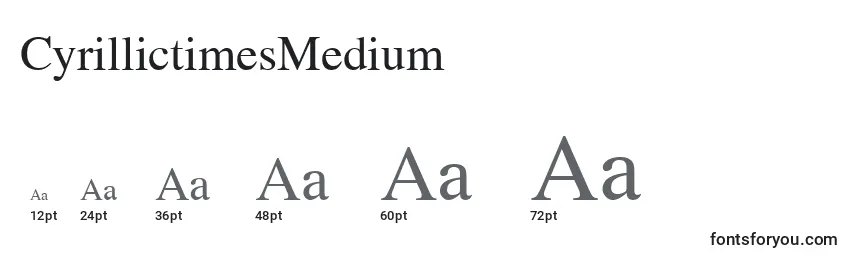 Размеры шрифта CyrillictimesMedium