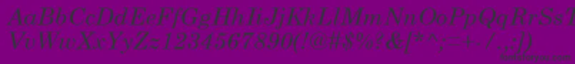 Fonte CenturySchoolbookРљСѓСЂСЃРёРІ – fontes pretas em um fundo violeta