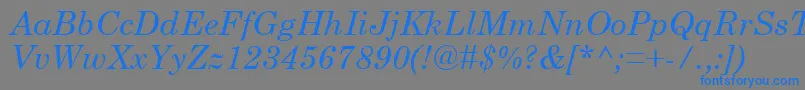 CenturySchoolbookРљСѓСЂСЃРёРІ Font – Blue Fonts on Gray Background