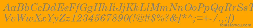 Czcionka CenturySchoolbookРљСѓСЂСЃРёРІ – szare czcionki na pomarańczowym tle