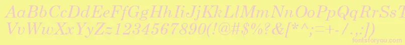 Weitere Informationen zur CenturySchoolbookРљСѓСЂСЃРёРІ-Schriftart CenturySchoolbookРљСѓСЂСЃРёРІ-Schriftart – Rosa Schriften auf gelbem Hintergrund