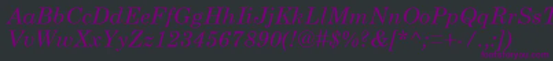 CenturySchoolbookРљСѓСЂСЃРёРІ Font – Purple Fonts on Black Background