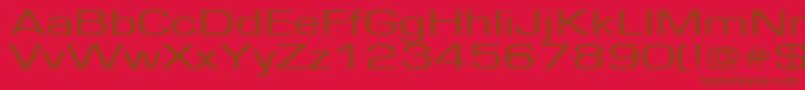 Europe150 Font – Brown Fonts on Red Background