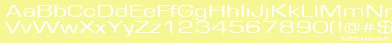 Europe150 Font – White Fonts on Yellow Background